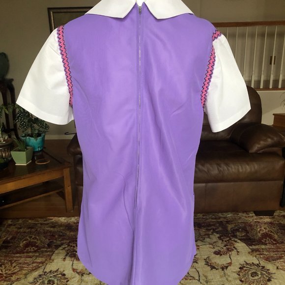Vintage Nurse's Uniform Kenform by Kenrose Purple Medium 70's Scrubs - Picture 3 of 16